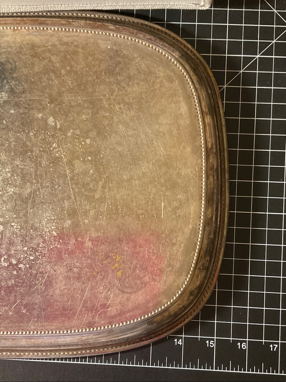 2 Towle Silver-Plated Trays with Engraved Mark - Picture 3 of 8